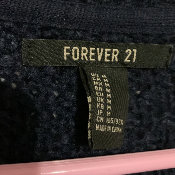 Forever 21 navy blue sweater M - Picture 3 of 9
